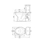 Унитаз-компакт Cersanit Mito Grey 010 боковой подвод+сиденье полипропилен TK002-005